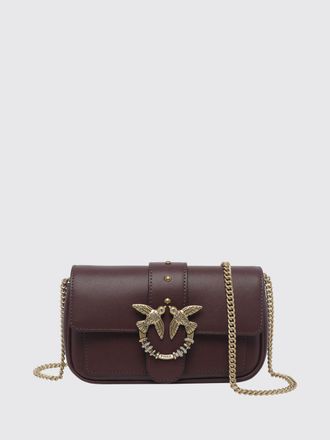 Pinko Mini borsa a tracolla Love Bag Pocket in pelle con cristalli e borchie