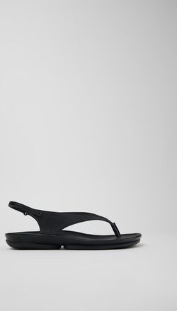Camper Womens Right Ilsa Leather Sandals In Black