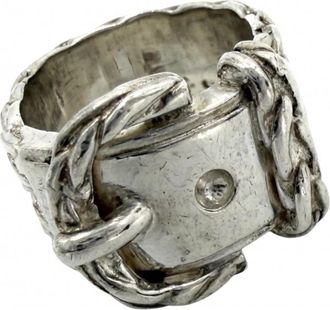 Herm&egrave;s Silver 925 Band Ring (Pre-Owned)