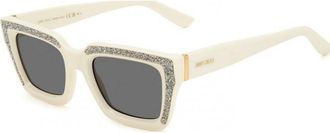 Jimmy Choo London Womens MEGS 51 S SZJ2K Sunglasses - White - One Size