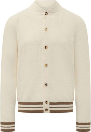 FILIPPO DE LAURENTIIS Bomber Bott Raglan - Heren - Vesten - Beige - 2XL - Truien & Vesten