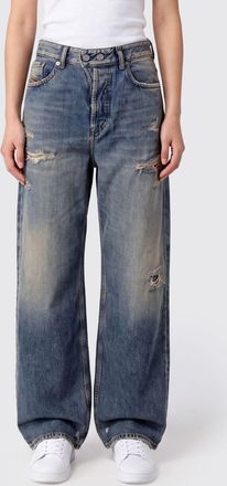 Diesel Jeans 1996 D-Sire wide leg a vita media in denim con effetto usurato