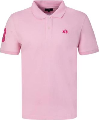 La Martina Regular-fit Poloshirt - Heren - Polos - Roze - 2XL - Katoen - Tops