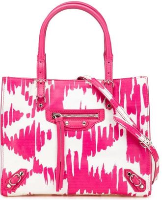 Balenciaga Pre-owned Tote Bags, female, Pink, Size: ONE SIZE Pre-owned Everyday Tote Paint Splatter