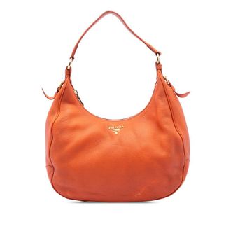 Prada Pre-owned Prada Vitello Daino Zip Top Hobo Ladies Y1G0WRBX16H7CZWN