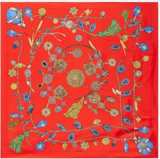 Versace Sciarpa in twill di seta con stampa