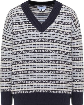 Usha Jumper lynnea Dames Navy Veelkleurig