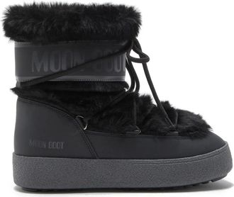Moon Boot Ltrack Low Faux-Fur - Dames - Winterlaarzen - Zwart - 36 EU - Polyester - Schoenen