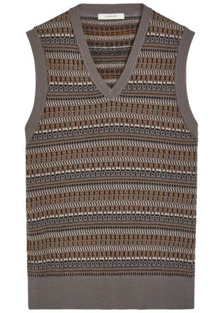 Christophe Lemaire Patterned Wool-blend Vest - Multicoloured 1 - L