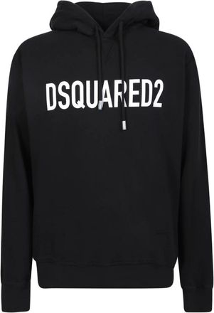 Dsquared2 Logo Hoodie - Heren - Hoodies - Zwart - S - Katoen - Hoodies & sweatvesten