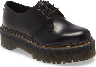 Dr. Martens Quad Platform Derby in Black at Nordstrom, Size 11Us