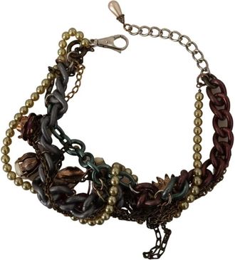Dolce & Gabbana Sicily Bloem Kristallen Statement Ketting - Dames - Kettingen - Geel - ONE Size - Accessoires