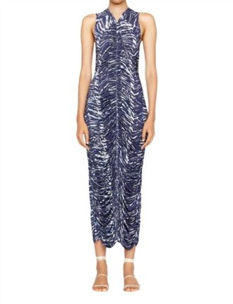 Marie Oliver Roxie Midi Dress In Indigo Zebra