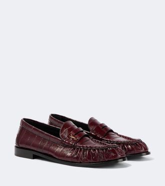 Saint Laurent Le Loafer eel leather penny loafers