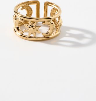 Simons Womens Sun moon open ring