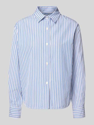 0039 Italy 0039 Italy Regular Fit Hemdbluse aus reiner Baumwolle Modell Elsa in Blau, Größe XXL