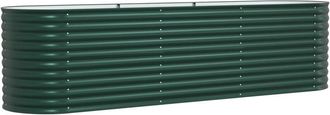 vidaXL Garden Raised Bed Green 320 x 80 x 81 cm Steel Vidaxl