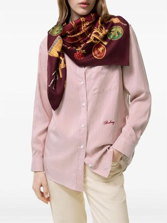 Burberry Check Square Scarf - Red