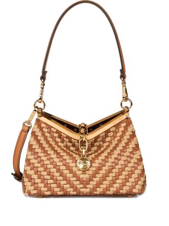 Etro small Vela woven shoulder bag - Marrone