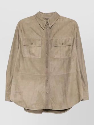 Brunello Cucinelli suede shirt
