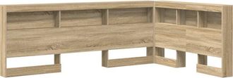 vidaXL Storage Headboard with Shelf Sonoma oak 120 cm Engineered wood Vidaxl