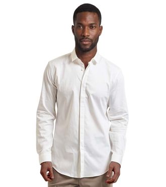 HUGO BOSS White Regular Solid Shirt