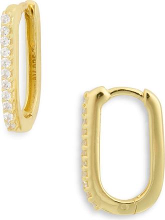 Argento Vivo Cubic Zirconia Huggie Hoop Earrings in Gold at Nordstrom Rack