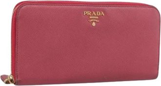 Prada Pre-owned Long Wallet - Dames - Vintage Accessoires - Roze - ONE Size - Leer - Vintage