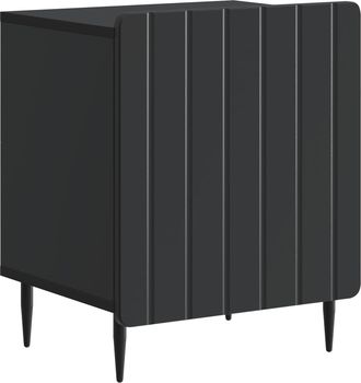 vidaXL Armario De Noche Negro 43 X 34,5 X 52 Cm Madera De Ingenier&iacute;a Vidaxl