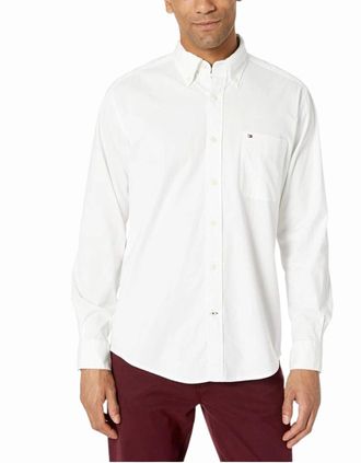 Tommy Hilfiger Mens Tommy Hilfiger Mens Shirts Oxford White Regular Fit - Size: Regular/36
