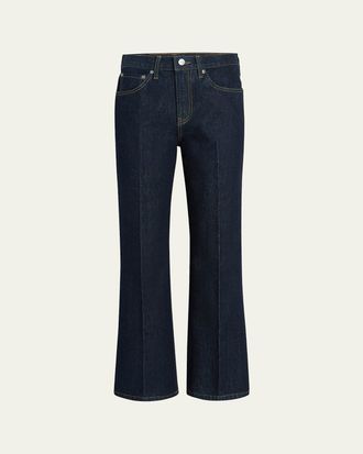 Khaite Clara Mid-Rise Kickflare Ankle Jeans