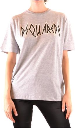 Dsquared2 Stijlvolle T-shirt Collectie - Dames - T-shirts - Grijs - XS - Tops