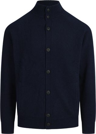 MC2 Saint Barth Rib-Knit Button-Up Crew-Neck Sweater