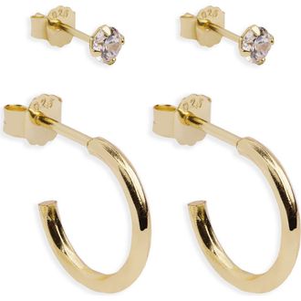 Argento Vivo 2 Pairs of Earrings in Gold at Nordstrom