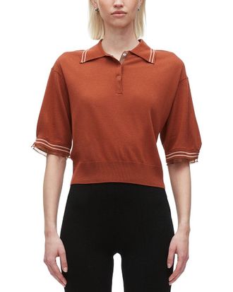 3.1 Phillip Lim Wool Cropped Polo Sweater