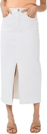 Esqualo Onikka Denim Skirt In Off-White