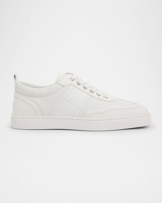 Christian Louboutin Mens Retero Grained Leather Low-Top Sneakers