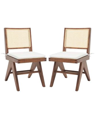 Safavieh Couture Colette Set Of 2 Rattan Dining Chairs