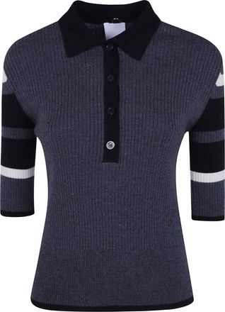 Mant&ugrave; Sweater Striped Sleeve Ag0003.G30 091 Black