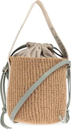 Chloé Tassen, Dames, Beige, ONE Size, Woody Small bucket schoudertas