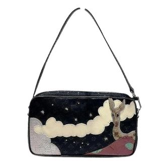 Louis Vuitton Pre-owned Shoulder Bags, female, Black, Size: ONE SIZE Pre-owned Satin Shoulder Bag