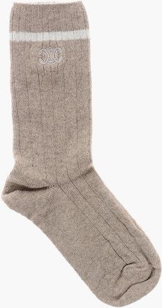 Celine Cashmere Blend Long Socks with Ton on Ton Monogram size L