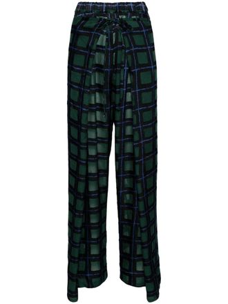 Henrik Vibskov check-pattern straight trousers - Black