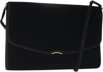Gucci Pre-owned Shoulder Bags, female, Black, Size: ONE SIZE Pre-owned Velvet Shoulder Bag
