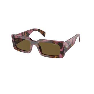 Prada Dark Brown Rectangular Ladies Sunglasses PR A07S 18N01T 52-X