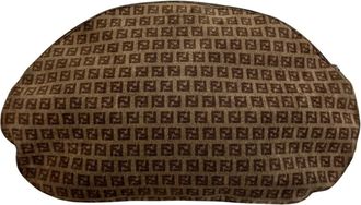 Fendi Brown Suede Clutch Bag Pouch (Pre-Owned)