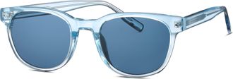 Tom Tailor Sonnenbrille TOM TAILOR Modell 676018, Damen, blau transparent, leicht transparent, Sonnenbrillen Sonnenbrille, Form Karree/Soft, Logoschriftzug auf B