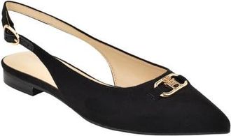 Tommy Hilfiger Vesly Pointed Toe Slingback Flat in Black at Nordstrom, Size 7.5