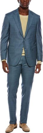 Canali 2Pc Wool Suit With Flat Front Pant