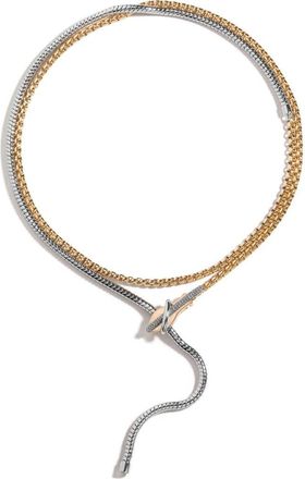 Demarson Venom Lariat Necklace in Gold/Silver/Crystal at Nordstrom